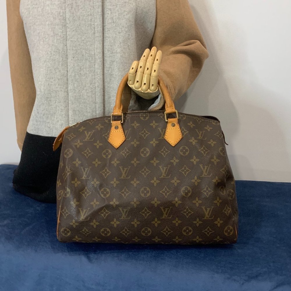 Louis Vuitton Speedy 35 Monogram Canvas Brown Handbag